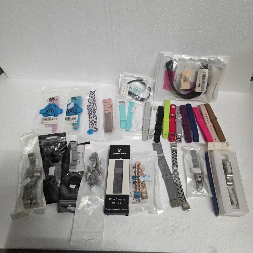 Lot of 30+ Smartwatch Bands for Fitbit Apple Watch Silicone Mesh Metal Mixed
